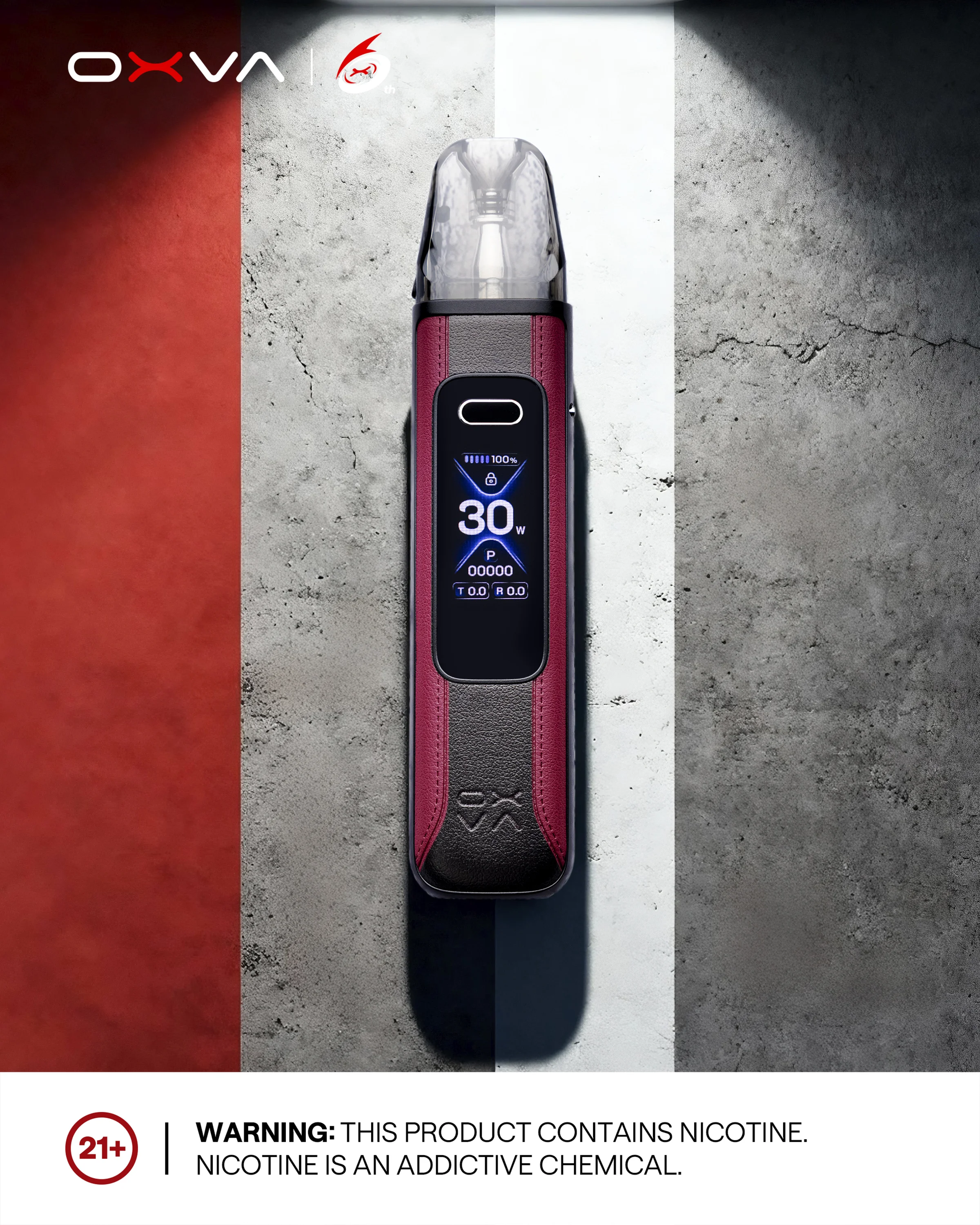 OXVA XLIM Pro 3 display close-up